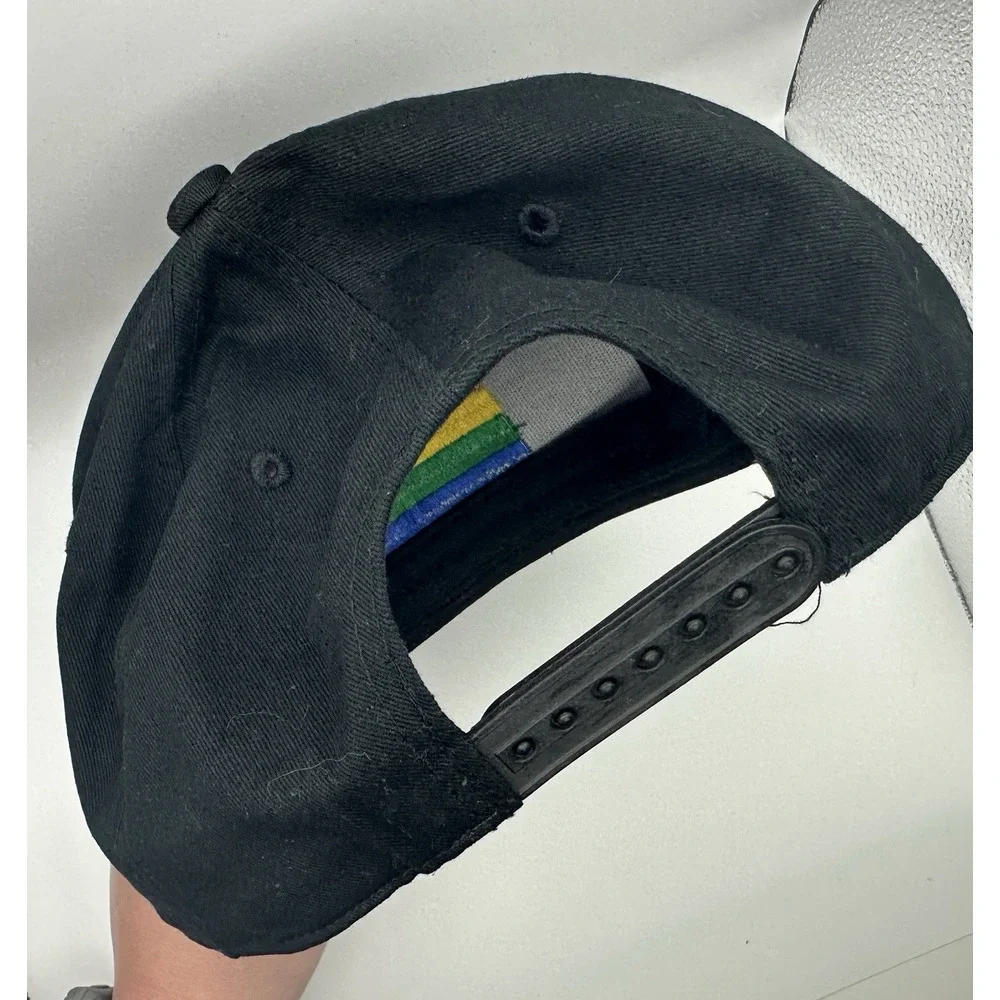 Rainbow Snapback Trucker Hat Black Mesh Back Cap One Size‎ Flat Bill